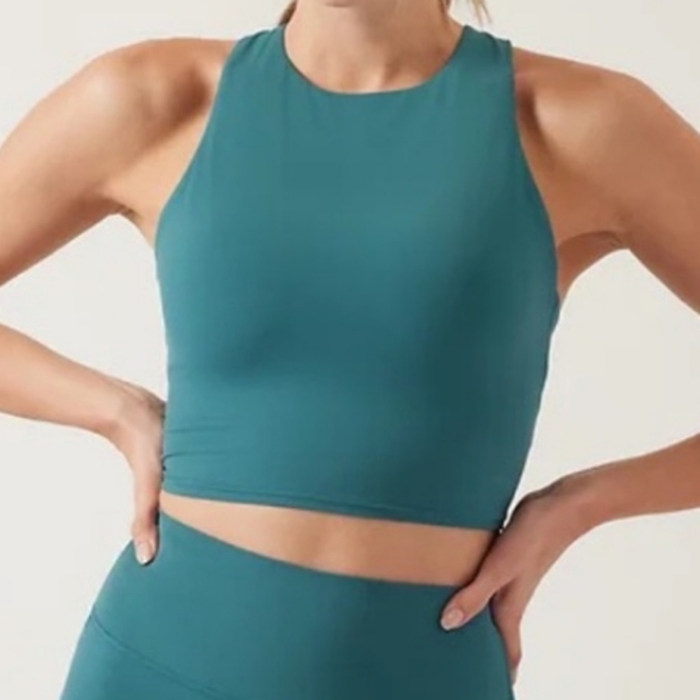 Athleta Teal Conscious Crop NWT